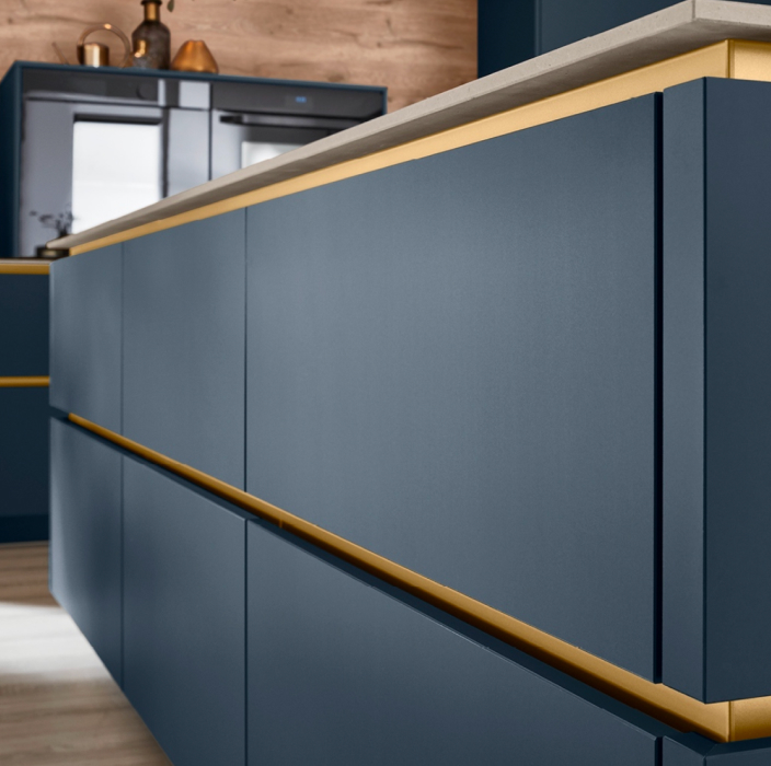 combinación colores cocina: cocina moderna azul